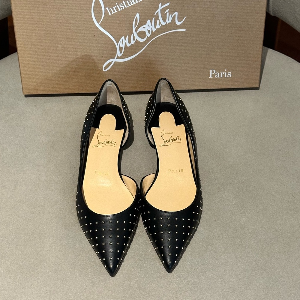 New Auth Christian Louboutin Studded Women's Flats